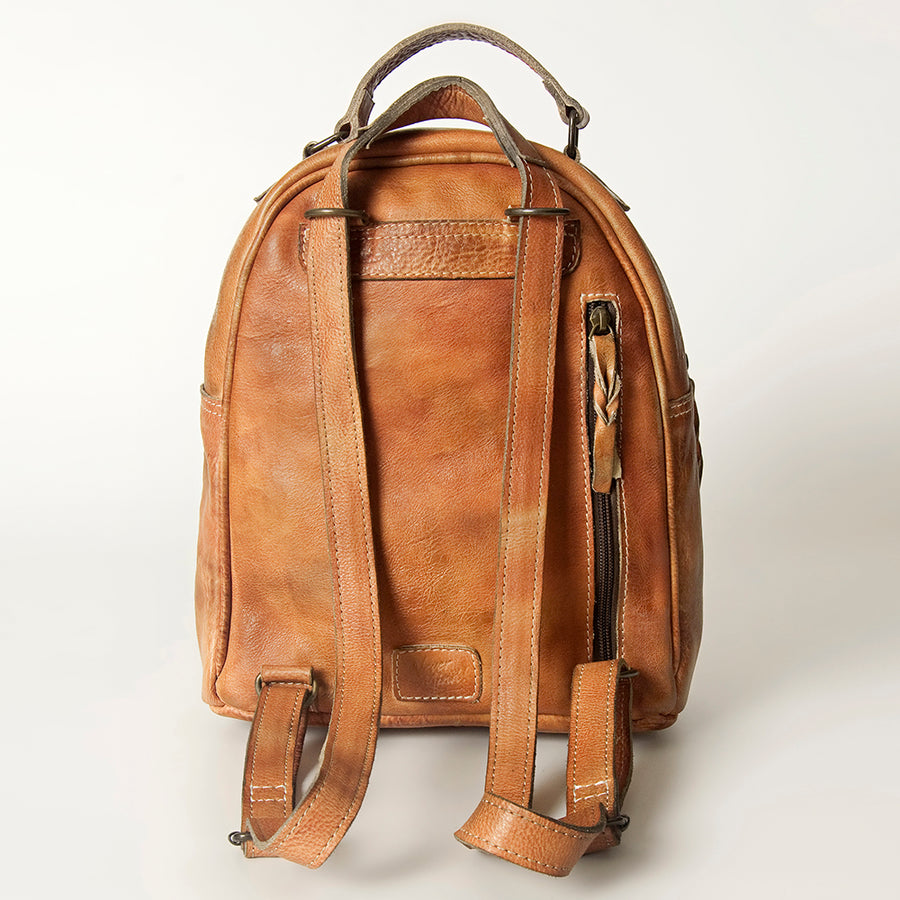 Never Mind Nmbg119A Backpack Vintage Handmade Genuine Cowhide Leather Women Bag Western Handbag Purse