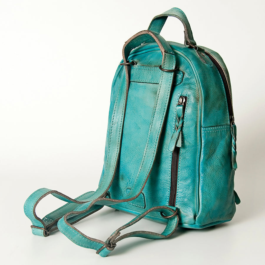 Never Mind Nmbg119B Backpack Vintage Handmade Genuine Cowhide Leather Women Bag Western Handbag Purse