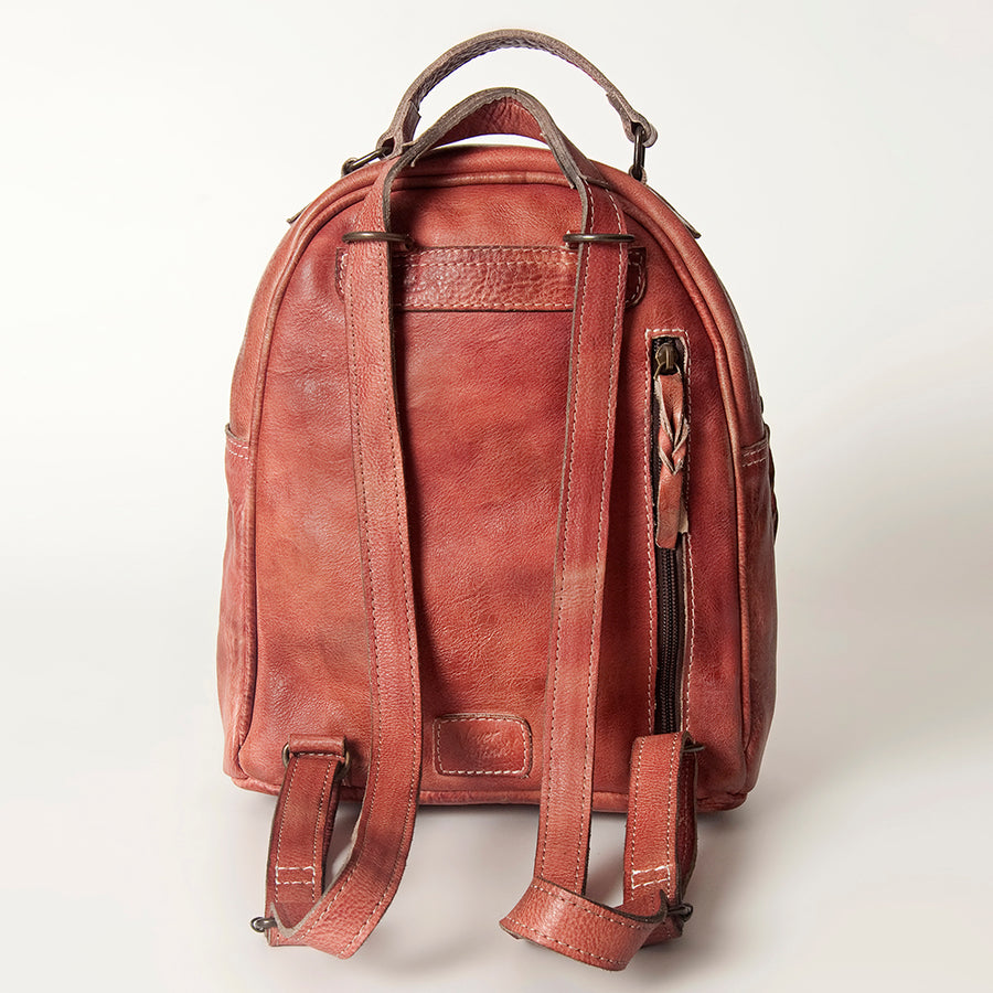 Never Mind Nmbg119C Backpack Vintage Handmade Genuine Cowhide Leather Women Bag Western Handbag Purse