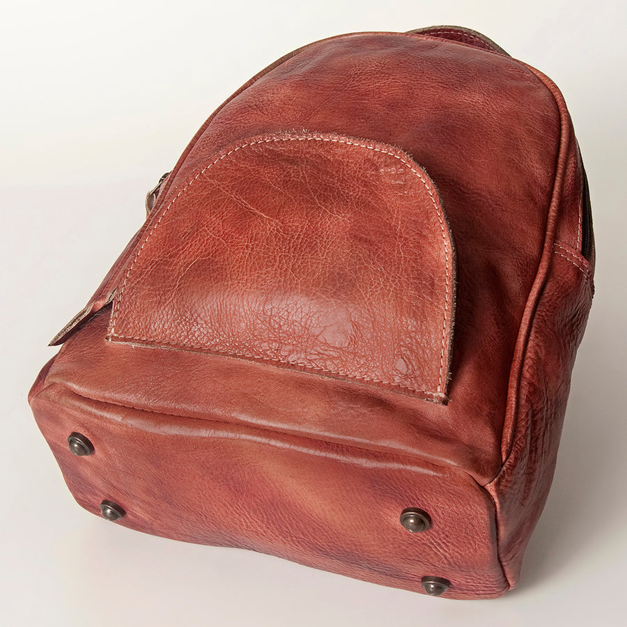 Never Mind Nmbg119C Backpack Vintage Handmade Genuine Cowhide Leather Women Bag Western Handbag Purse