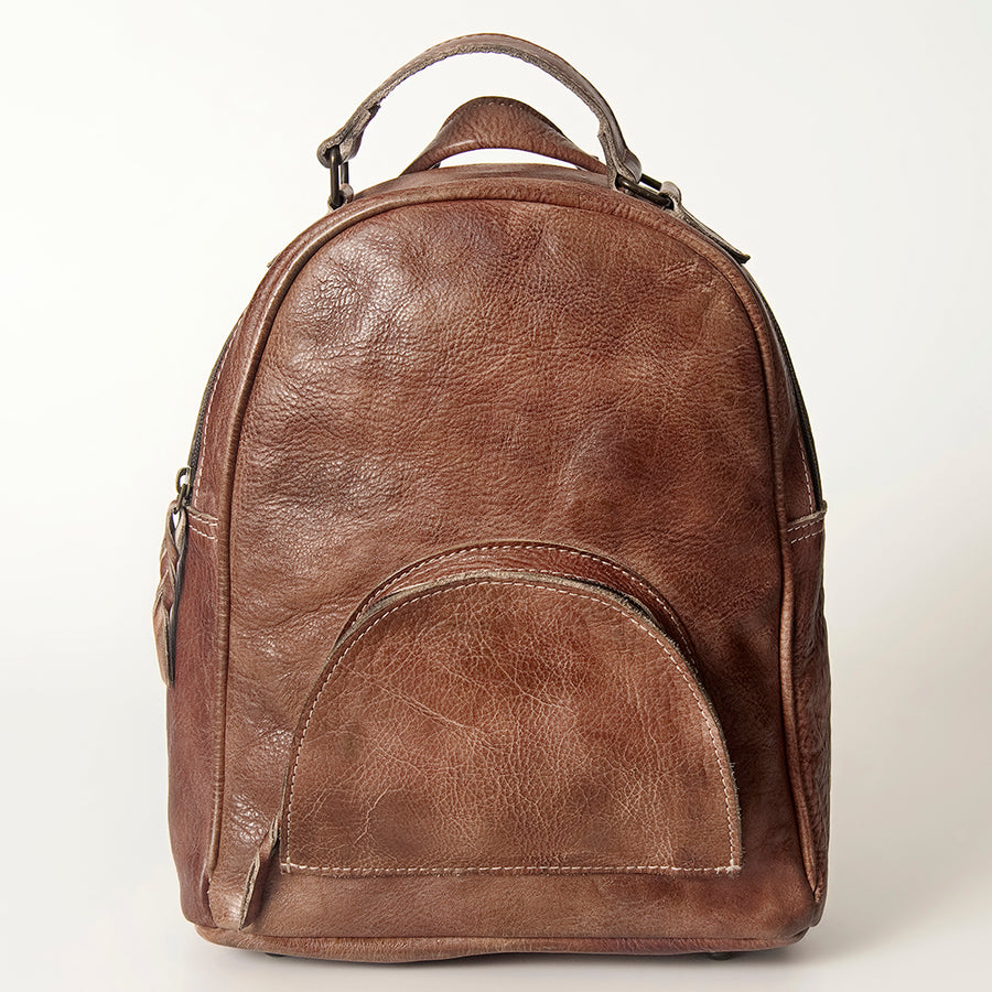 Never Mind Nmbg119F Backpack Vintage Handmade Genuine Cowhide Leather Women Bag Western Handbag Purse