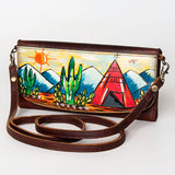 American Darling Wallet Hair on Full Grain Genuine Leather Western Women Bag | Handbag Purse Travel Clutch