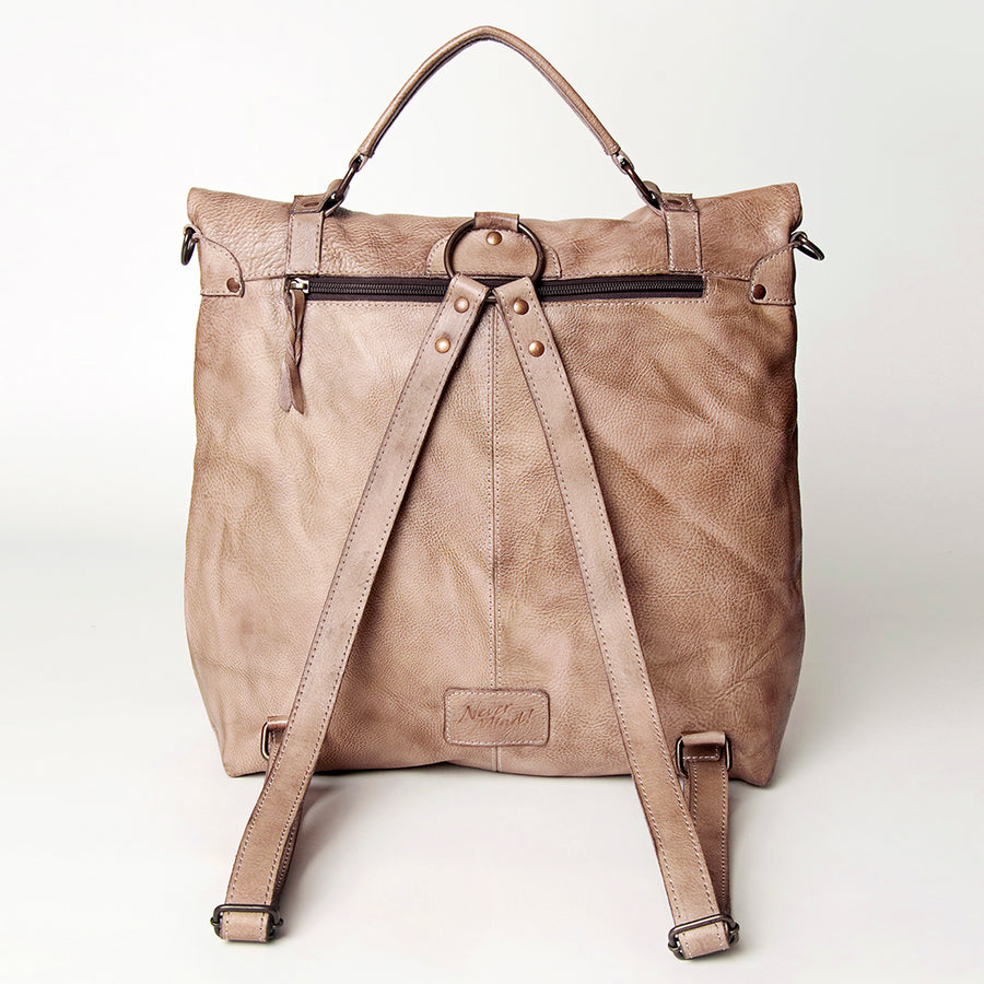 Never Mind Nmbg109A Backpack Vintage Handmade Genuine Cowhide Leather Women Bag Western Handbag Purse