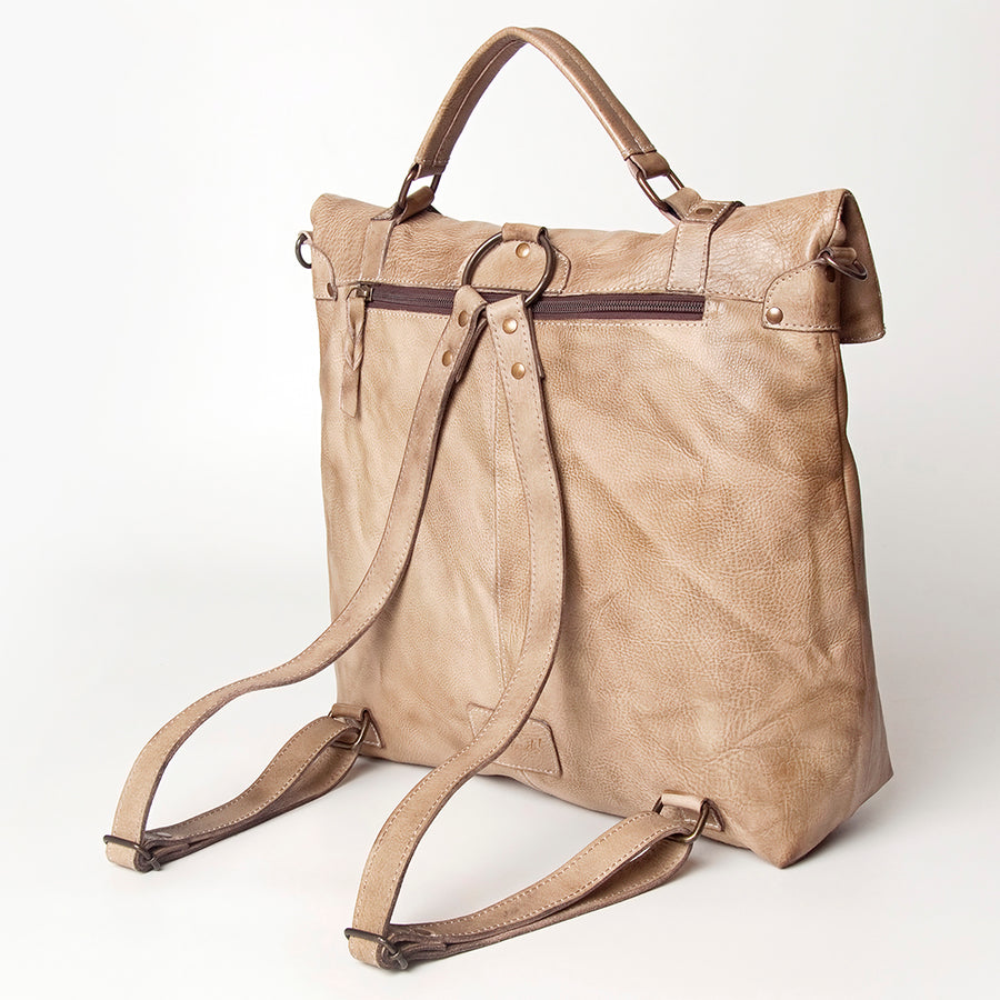 Never Mind Nmbg109D Backpack Vintage Handmade Genuine Cowhide Leather Women Bag Western Handbag Purse
