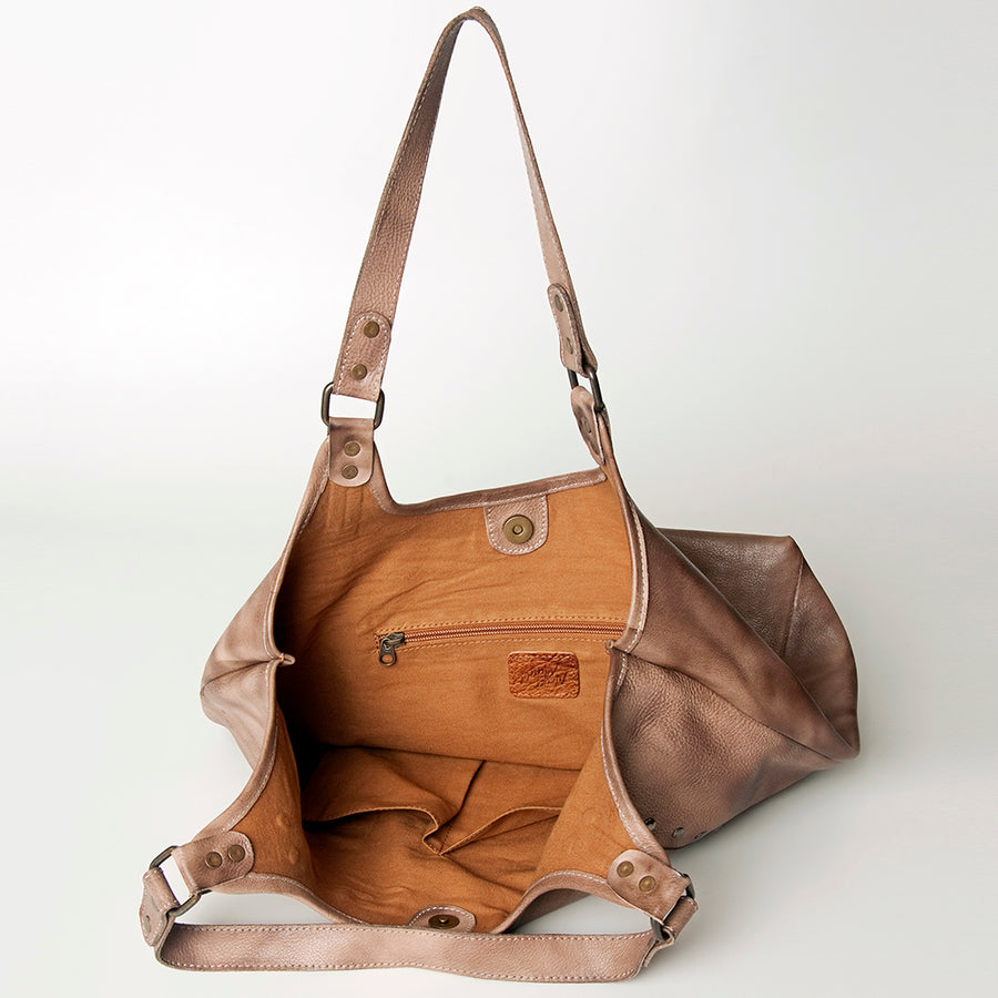 Never Mind Nmbg108C Tote Vintage Handmade Genuine Cowhide Leather Women Bag Western Handbag Purse