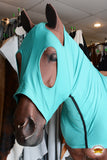 Hilason Spandex Horse Mane Stay Hood Neck Cover With Zipper Teal