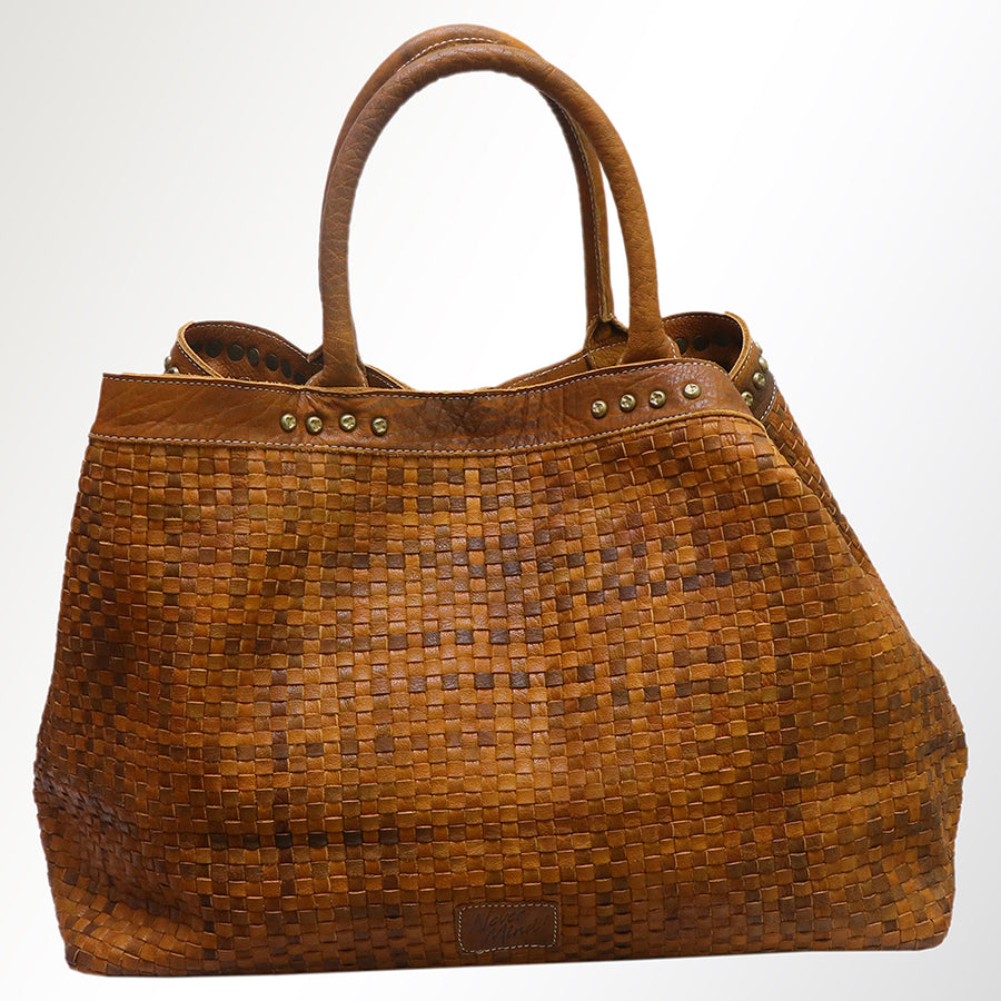 Never Mind Nmbgm108A Tote Vintage Handmade Genuine Cowhide Leather Women Bag Western Handbag Purse