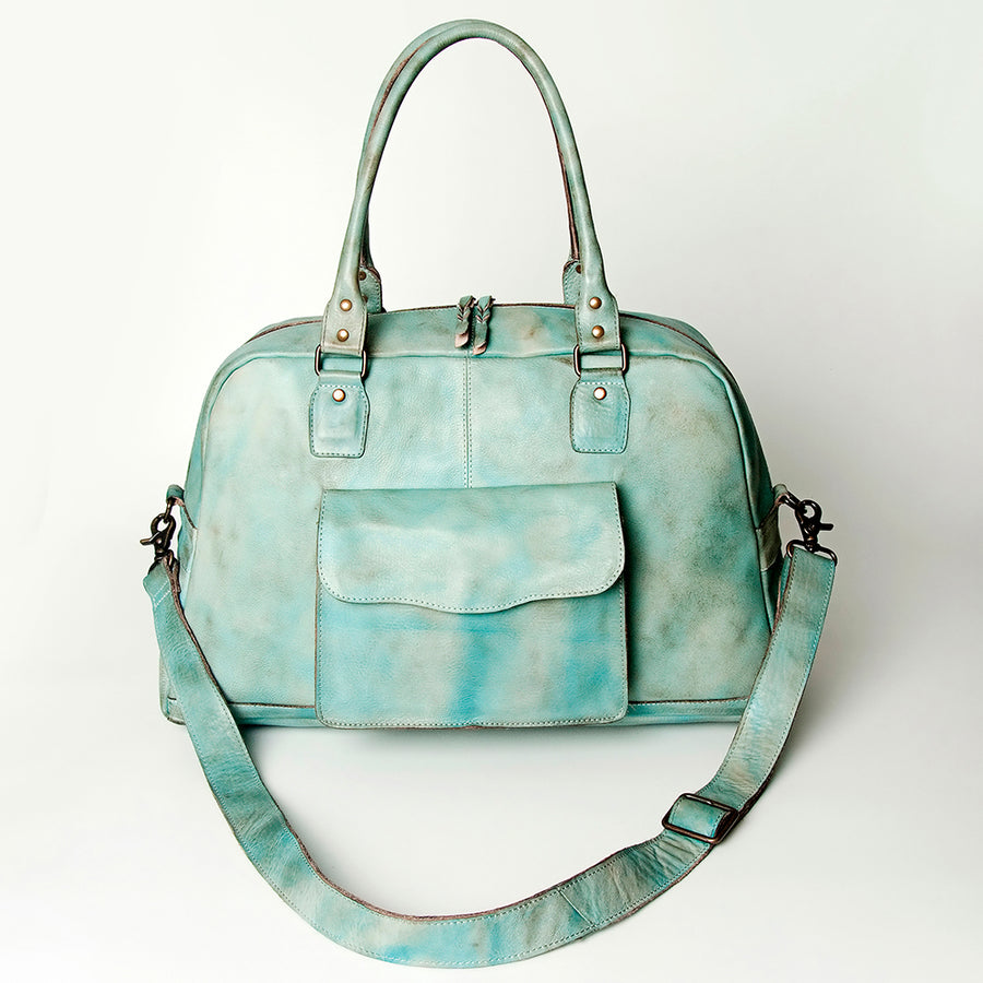 Never Mind Nmbg126B Tote Vintage Handmade Genuine Cowhide Leather Women Bag Western Handbag Purse