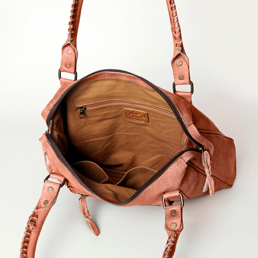 Never Mind Nmbg128D Tote Vintage Handmade Genuine Cowhide Leather Women Bag Western Handbag Purse