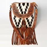 American Darling Large Crossbody Hand Tooled Saddle Blanket Genuine Leather Western Women Bag Handbag Purse | for Cute