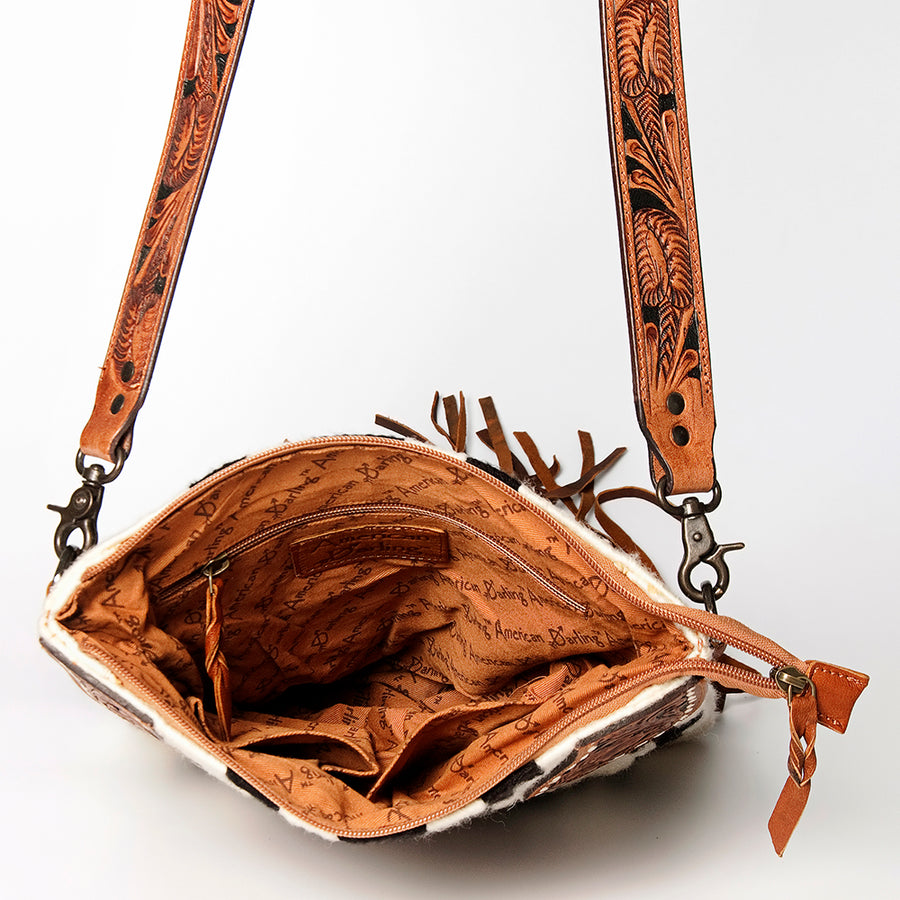 American Darling Large Crossbody Hand Tooled Saddle Blanket Genuine Leather Western Women Bag Handbag Purse | for Cute