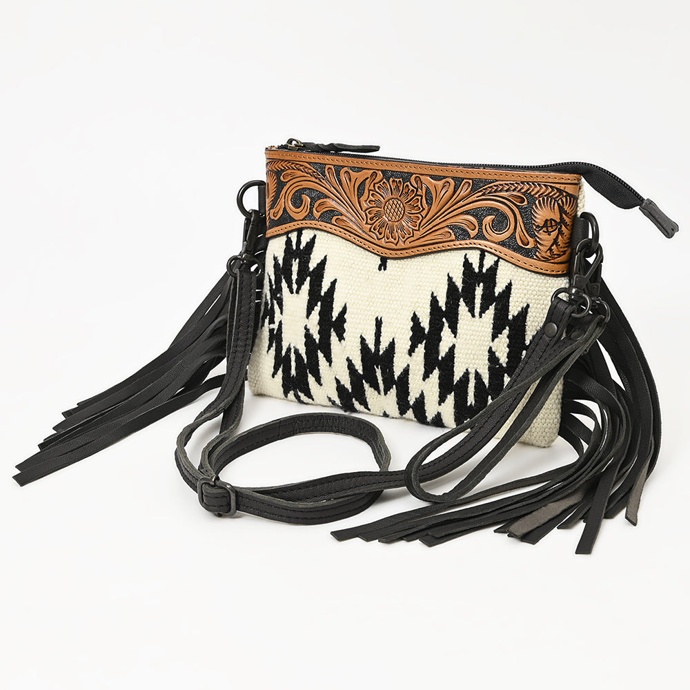 American Darling Cross Body Hand Tooled Saddle Blanket Genuine Leather Western Women Bag Handbag Purse | Crossbody for Cute