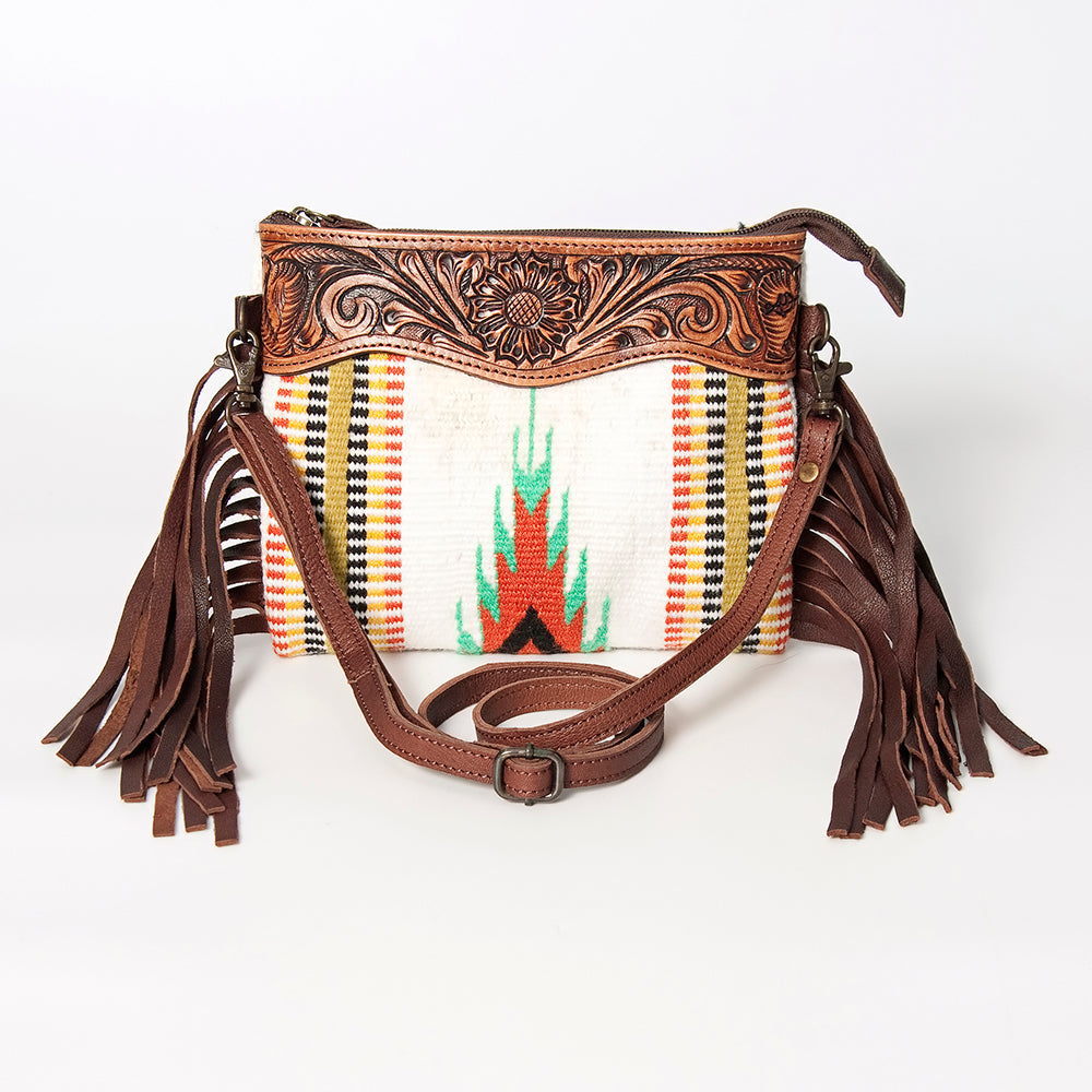 American Darling Cross Body Hand Tooled Saddle Blanket Genuine Leather Western Women Bag Handbag Purse | Crossbody for Cute