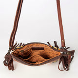 American Darling Cross Body Hand Tooled Saddle Blanket Genuine Leather Western Women Bag Handbag Purse | Crossbody for Cute
