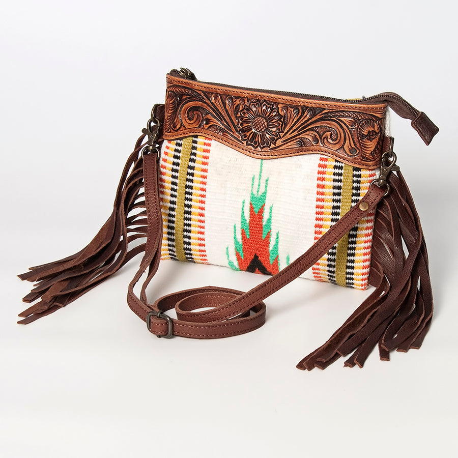 American Darling Cross Body Hand Tooled Saddle Blanket Genuine Leather Western Women Bag Handbag Purse | Crossbody - Uhorse