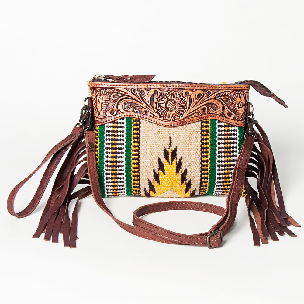 American Darling Cross Body Hand Tooled Saddle Blanket Genuine Leather Western Women Bag Handbag Purse | Crossbody for Cute