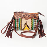 American Darling Cross Body Hand Tooled Saddle Blanket Genuine Leather Western Women Bag Handbag Purse | Crossbody for Cute