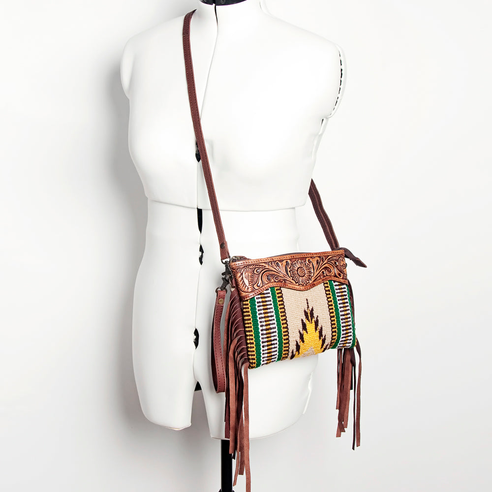 American Darling Cross Body Hand Tooled Saddle Blanket Genuine Leather Western Women Bag Handbag Purse | Crossbody for Cute