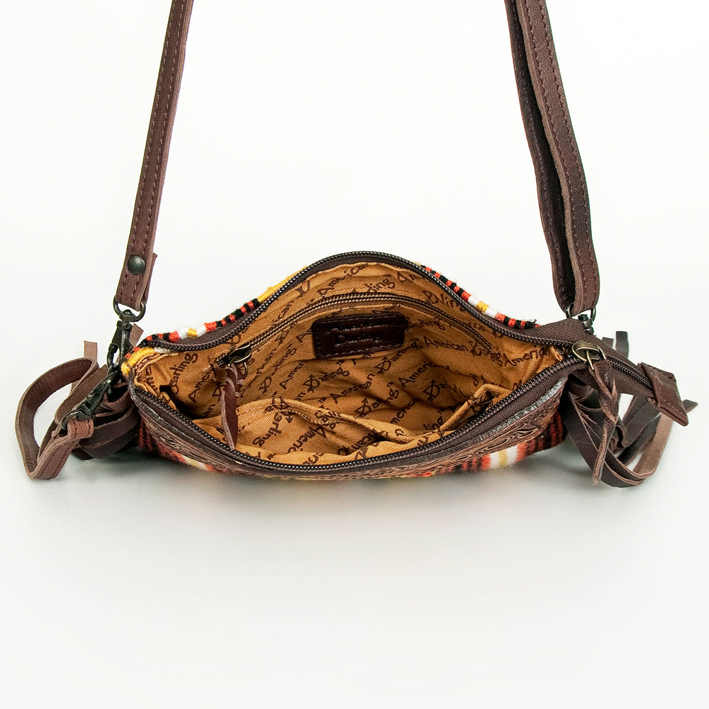 American Darling Cross Body Hand Tooled Saddle Blanket Genuine Leather Western Women Bag Handbag Purse | Crossbody for Cute