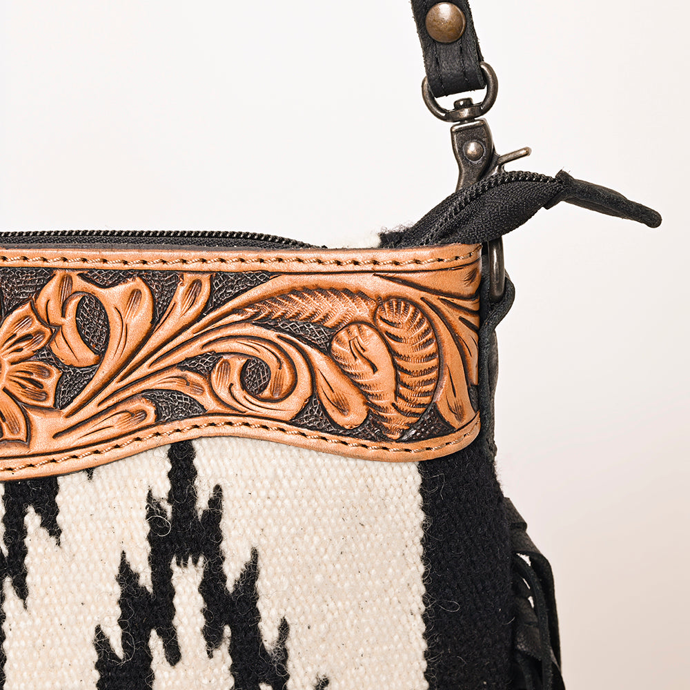 American Darling Cross Body Hand Tooled Saddle Blanket Genuine Leather Western Women Bag Handbag Purse | Crossbody for Cute
