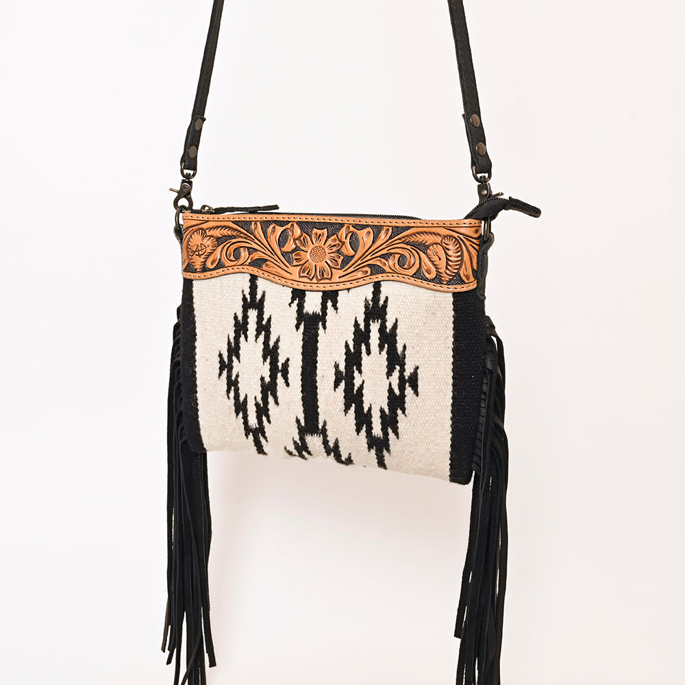 American Darling Cross Body Hand Tooled Saddle Blanket Genuine Leather Western Women Bag Handbag Purse | Crossbody for Cute