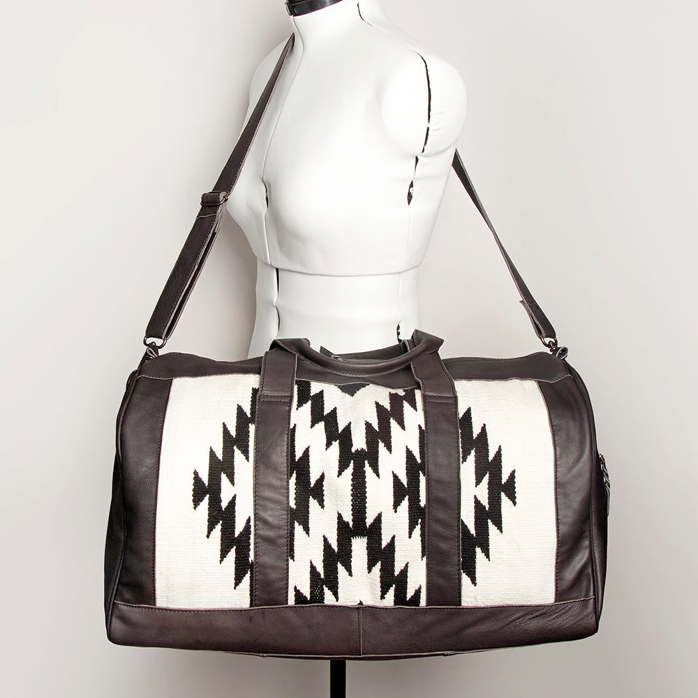 American Darling Duffel Saddle Blanket Genuine Leather Western Women Bag | Handbag Duffle Weekend Travel Bags for