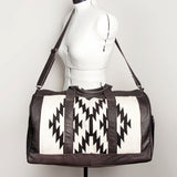 American Darling Duffel Saddle Blanket Genuine Leather Western Women Bag | Handbag Duffle Weekend Travel Bags for