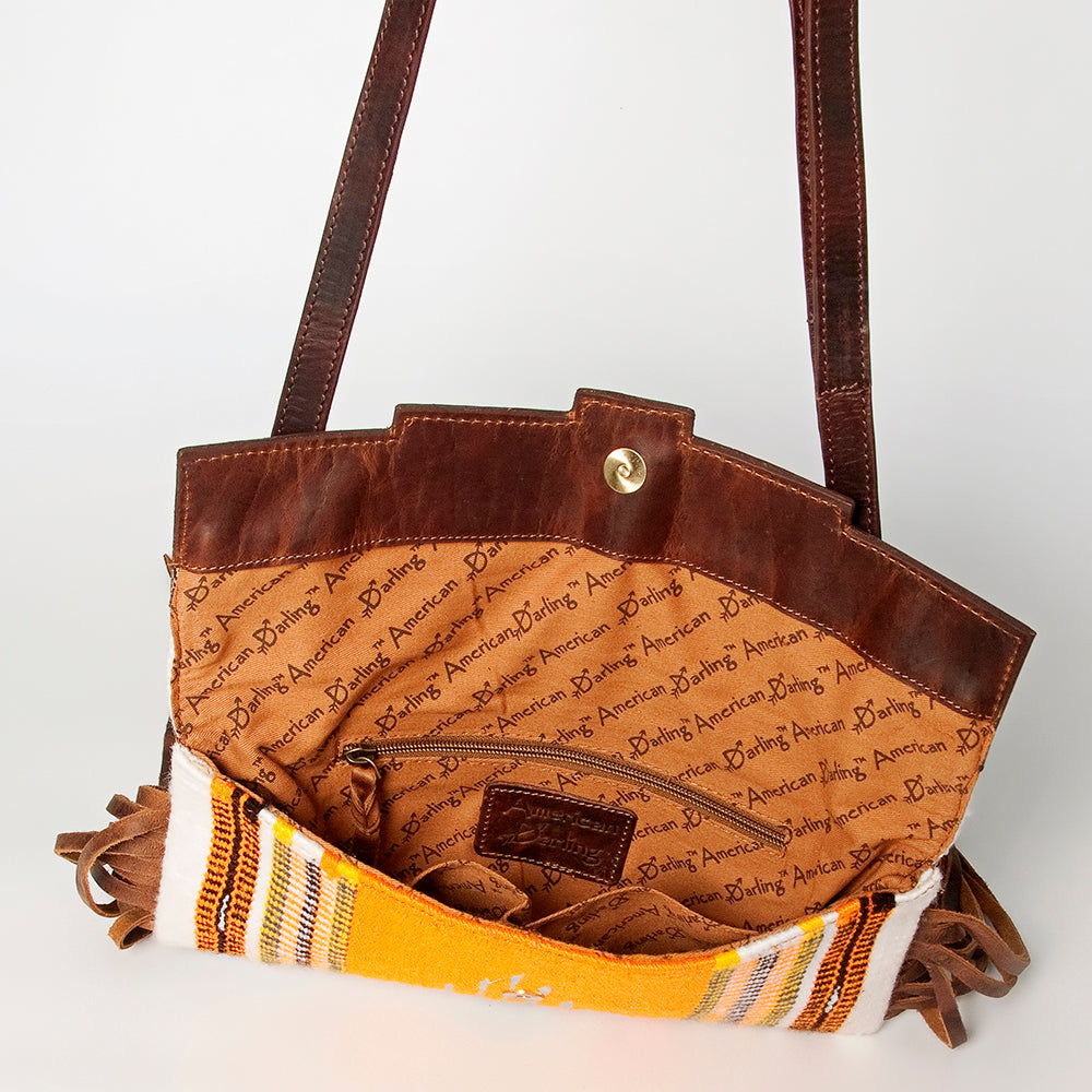 American Darling Small Cross Body Hand Tooled Saddle Blanket Genuine Leather Western Women Bag Handbag Purse Crossbody Cute