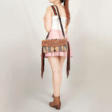 American Darling Small Cross Body Hand Tooled Saddle Blanket Genuine Leather Western Women Bag Handbag Purse Crossbody Cute