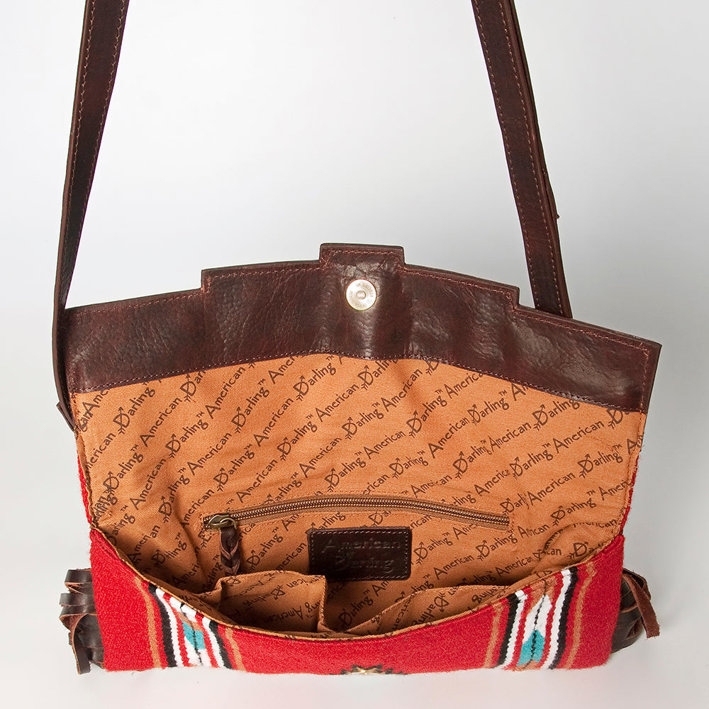 American Darling Small Cross Body Hand Tooled Saddle Blanket Genuine Leather Western Women Bag Handbag Purse Crossbody Cute