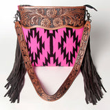 American Darling Signature Crossbody Hand Tooled Saddle Blanket Genuine Leather Western Women Bag Handbag Purse | for Cute