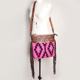 American Darling Signature Crossbody Hand Tooled Saddle Blanket Genuine Leather Western Women Bag Handbag Purse | for Cute