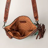 American Darling Signature Crossbody Hand Tooled Saddle Blanket Genuine Leather Western Women Bag Handbag Purse | for Cute