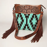 American Darling Signature Crossbody Hand Tooled Saddle Blanket Genuine Leather Western Women Bag Handbag Purse | for Cute