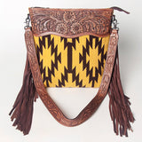 American Darling Signature Crossbody Hand Tooled Saddle Blanket Genuine Leather Western Women Bag Handbag Purse | for Cute