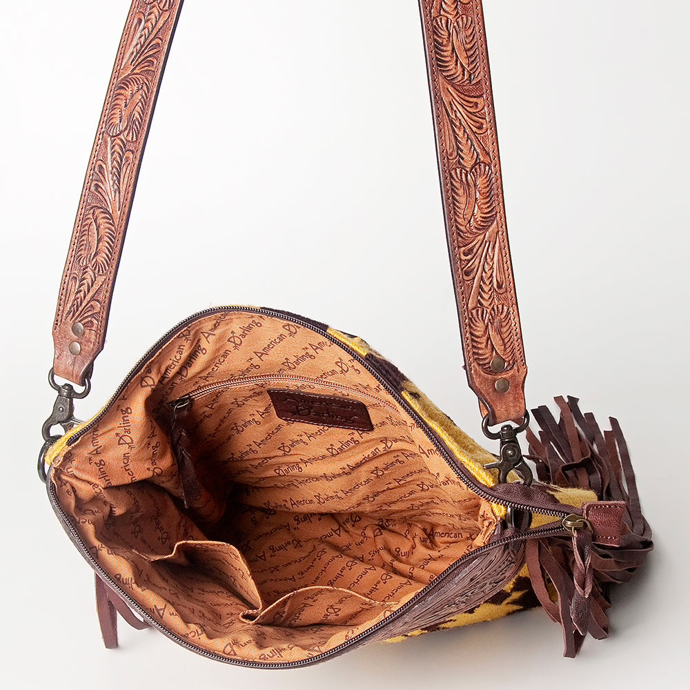 American Darling Signature Crossbody Hand Tooled Saddle Blanket Genuine Leather Western Women Bag Handbag Purse | for Cute