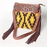 American Darling Signature Crossbody Hand Tooled Saddle Blanket Genuine Leather Western Women Bag Handbag Purse | for Cute