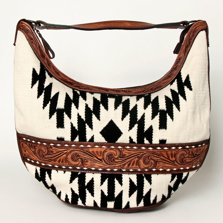 American Darling Hobo Hand Tooled Saddle Blanket Genuine Leather Western Women Bag | Handbag Purse Bags for Cute