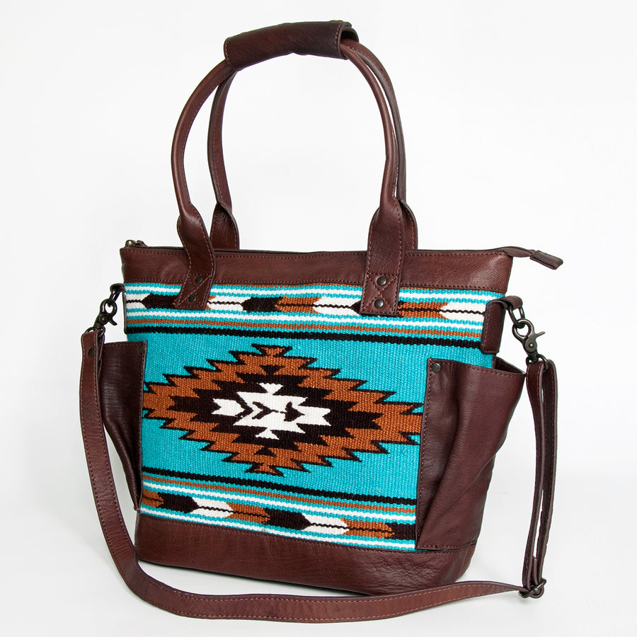 American Darling Tote Saddle Blanket Genuine Leather Western Women Bag Handbag Purse | Travel Bags Cute College - Uhorse