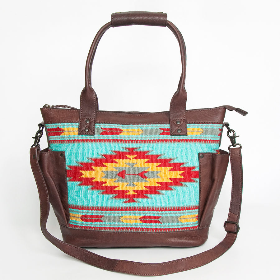 American Darling Tote Saddle Blanket Genuine Leather Western Women Bag Handbag Purse | Travel Bags Cute College Casual for