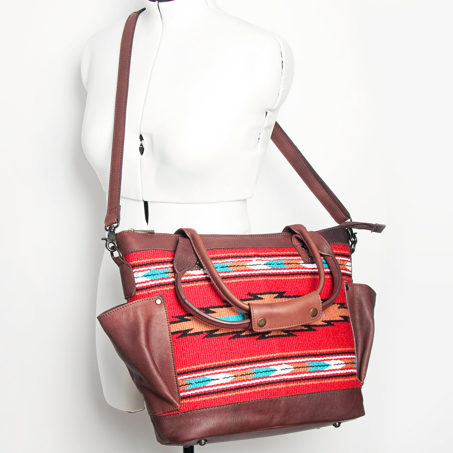 American Darling Tote Saddle Blanket Genuine Leather Western Women Bag Handbag Purse | Travel Bags Cute College Casual for