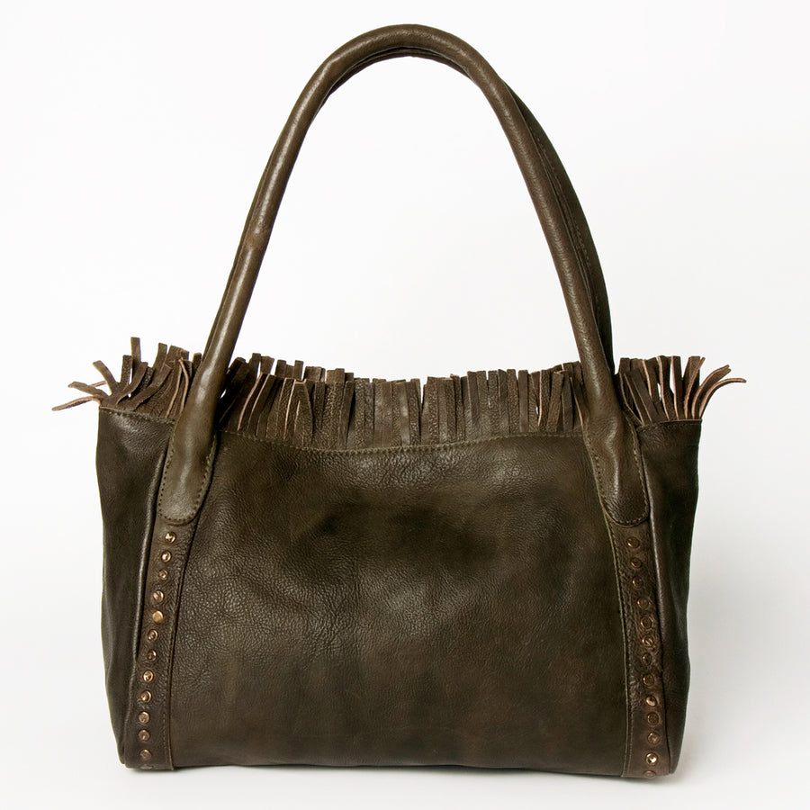 Never Mind Nmbgm110B Tote Vintage Handmade Genuine Cowhide Leather Women Bag Western Handbag Purse