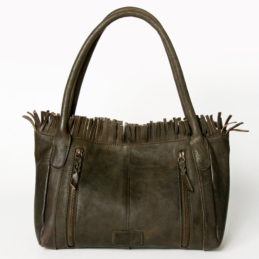 Never Mind Nmbgm110B Tote Vintage Handmade Genuine Cowhide Leather Women Bag Western Handbag Purse