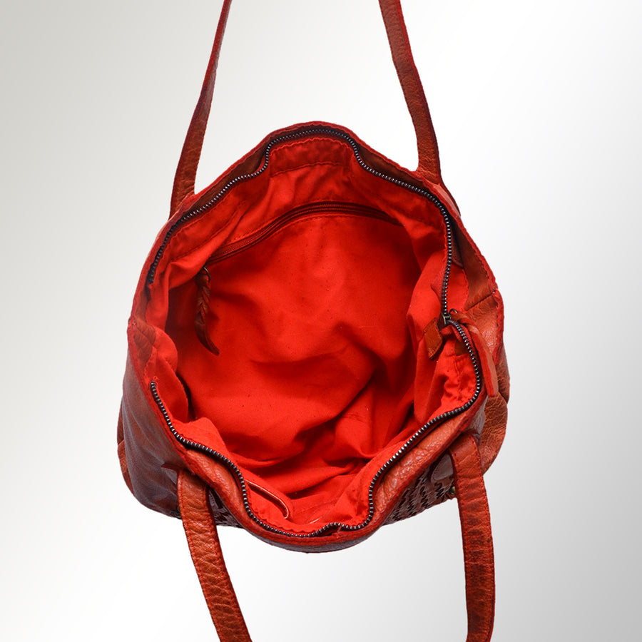 Never Mind Nmbgm103D Tote Vintage Handmade Genuine Cowhide Leather Women Bag Western Handbag Purse