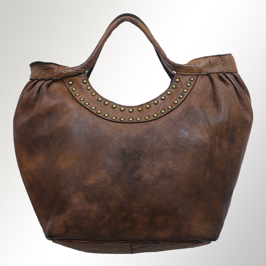 Never Mind Nmbgm101C Tote Vintage Handmade Genuine Cowhide Leather Women Bag Western Handbag Purse
