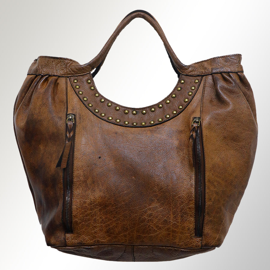 Never Mind Nmbgm101C Tote Vintage Handmade Genuine Cowhide Leather Women Bag Western Handbag Purse