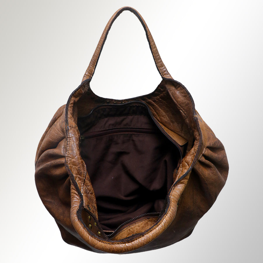 Never Mind Nmbgm101C Tote Vintage Handmade Genuine Cowhide Leather Women Bag Western Handbag Purse