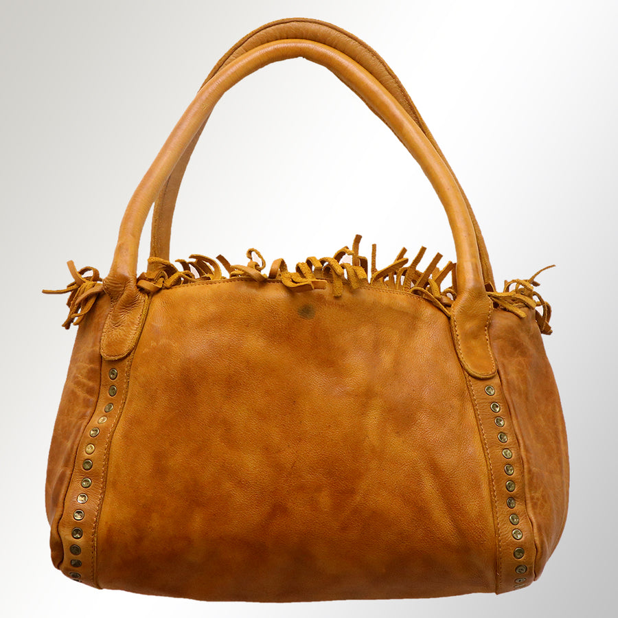 Never Mind Nmbgm110E Tote Vintage Handmade Genuine Cowhide Leather Women Bag Western Handbag Purse