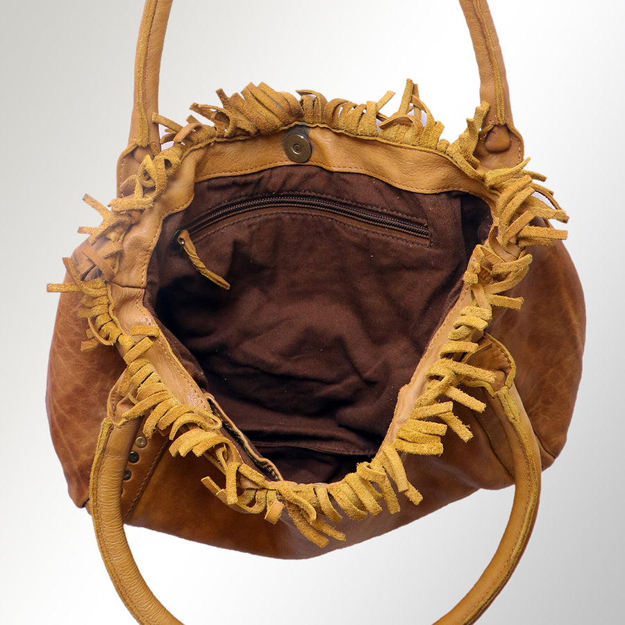 Never Mind Nmbgm110E Tote Vintage Handmade Genuine Cowhide Leather Women Bag Western Handbag Purse