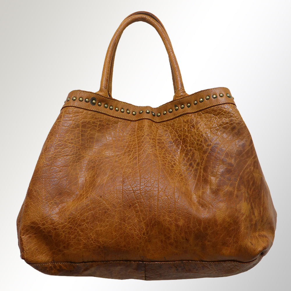 Never Mind Nmbgm108E Tote Vintage Handmade Genuine Cowhide Leather Women Bag Western Handbag Purse